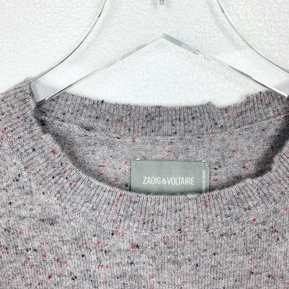 Zadig & Voltaire | Life Cashmere Sweater Marbled Grey Colorfleck - Picture 5 of 8
